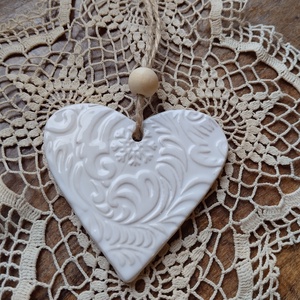 Kerámia fenyődísz  - karácsony - karácsonyi lakásdekoráció - karácsonyfadíszek - Meska.hu