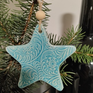 Kerámia fenyődísz  - Meska.hu