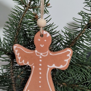 Kerámia fenyődísz  - karácsony - karácsonyi lakásdekoráció - karácsonyfadíszek - Meska.hu