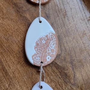 Húsvéti dísz, csipkemintás hármas  - ünnepi díszek, dekorációk - húsvéti díszek és dekorációk - húsvéti tojásfadíszek - Meska.hu