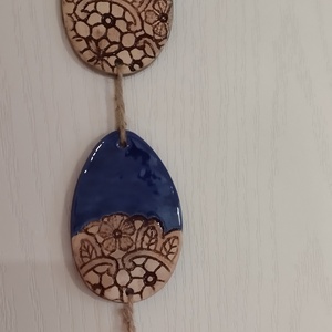 Húsvéti dísz, csipkemintás hármas  - ünnepi díszek, dekorációk - húsvéti díszek és dekorációk - húsvéti tojásfadíszek - Meska.hu