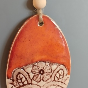 Húsvéti dísz, csipkemintás  - otthon & életmód - dekoráció - fali és függő dekoráció - függődísz - Meska.hu