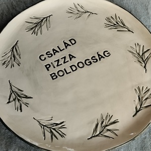 Pizza tányér, növény nyomatos - Meska.hu