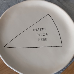 Pizza tányér, feliratos  - Meska.hu