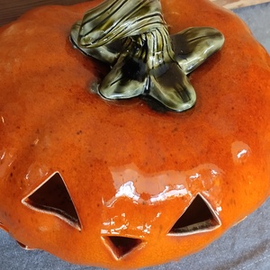 Kerámia tök nagy, töklámpás  - otthon & életmód - dekoráció - halloween - halloweeni tök és lámpás - Meska.hu