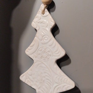 Kerámia fenyődísz  - karácsony - karácsonyi lakásdekoráció - karácsonyfadíszek - Meska.hu