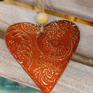 Kerámia fenyődísz , Karácsony, Karácsonyi lakásdekoráció, Karácsonyfadíszek, , MESKA