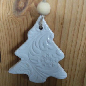 Kerámia fenyődísz  - karácsony - karácsonyi lakásdekoráció - karácsonyfadíszek - Meska.hu