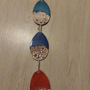 Húsvéti dísz, csipkemintás hármas  - ünnepi díszek, dekorációk - húsvéti díszek és dekorációk - húsvéti tojásfadíszek - Meska.hu