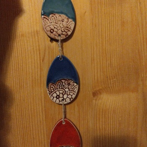 Húsvéti dísz, csipkemintás hármas  - ünnepi díszek, dekorációk - húsvéti díszek és dekorációk - húsvéti tojásfadíszek - Meska.hu