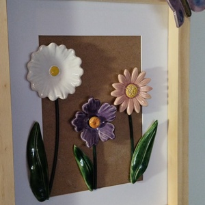 Kerámia-virág kép - otthon & életmód - dekoráció - kép & falikép - 3d képek - Meska.hu