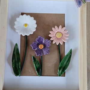 Kerámia-virág kép - otthon & életmód - dekoráció - kép & falikép - 3d képek - Meska.hu