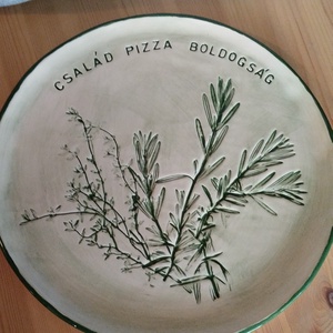 Pizza tányér, növény nyomatos, Otthon & Életmód, Konyhafelszerelés, tálalás, Tálalás, Tányér & Étkészlet, , MESKA