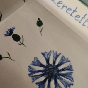 Szögletes kínáló festett egyedi - otthon & életmód - konyhafelszerelés, tálalás - tálalás - kínálótál - Meska.hu