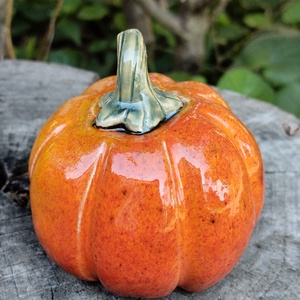Kerámia tök, kicsi  - otthon & életmód - dekoráció - halloween - halloweeni tök - Meska.hu