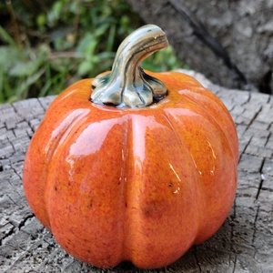Kerámia tök, kicsi  - otthon & életmód - dekoráció - halloween - halloweeni tök - Meska.hu