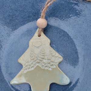 Kerámia fenyődísz  - karácsony - karácsonyi lakásdekoráció - karácsonyfadíszek - Meska.hu