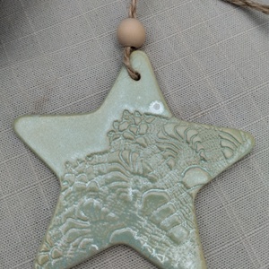 Kerámia fenyődísz  - Meska.hu