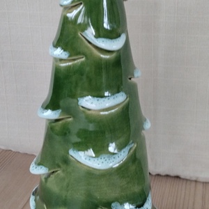 Kerámia fenyő nagy, Karácsony, Karácsonyi lakásdekoráció, Karácsonyi lakásdíszek, Kerámia, MESKA