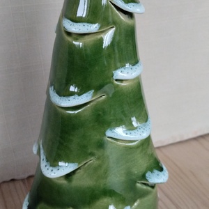 Kerámia fenyő nagy - karácsony - karácsonyi lakásdekoráció - karácsonyi lakásdíszek - Meska.hu