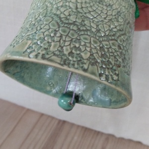 Kerámia csengő nagy  - karácsony - karácsonyi lakásdekoráció - karácsonyi lakásdíszek - Meska.hu