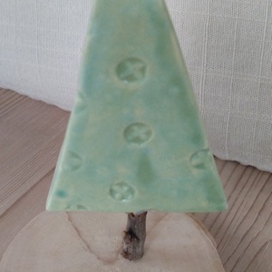 Fenyő dísz, Karácsony, Karácsonyi lakásdekoráció, Karácsonyi lakásdíszek, Famegmunkálás, Kerámia, MESKA