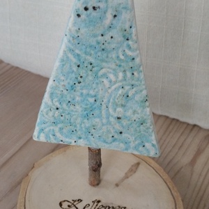 Fenyő dísz, Karácsony, Karácsonyi lakásdekoráció, Karácsonyi lakásdíszek, Famegmunkálás, Kerámia, MESKA