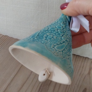 Kerámia csengő  - karácsony - karácsonyi lakásdekoráció - karácsonyi lakásdíszek - Meska.hu