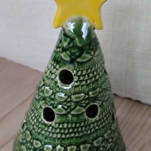 Kerámia fenyőfa mécses - Meska.hu
