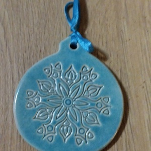 Kerámia fenyődísz  - karácsony - karácsonyi lakásdekoráció - karácsonyfadíszek - Meska.hu