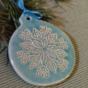 Kerámia fenyődísz  - karácsony - karácsonyi lakásdekoráció - karácsonyfadíszek - Meska.hu