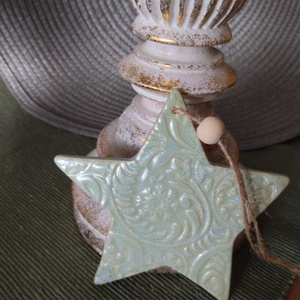 Kerámia fenyődísz , Karácsony, Karácsonyi lakásdekoráció, Karácsonyfadíszek, , MESKA