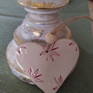 Kerámia fenyődísz szív - karácsony - karácsonyi lakásdekoráció - karácsonyfadíszek - Meska.hu