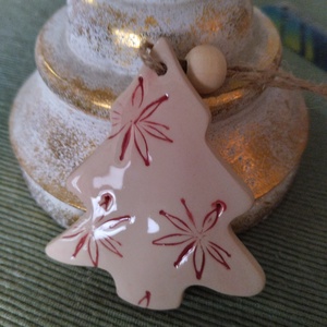 Kerámia fenyődísz - karácsony - karácsonyi lakásdekoráció - karácsonyfadíszek - Meska.hu