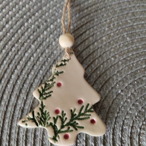 Kerámia fenyődísz - Meska.hu