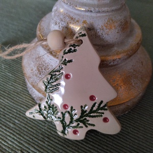 Kerámia fenyődísz - karácsony - karácsonyi lakásdekoráció - karácsonyfadíszek - Meska.hu