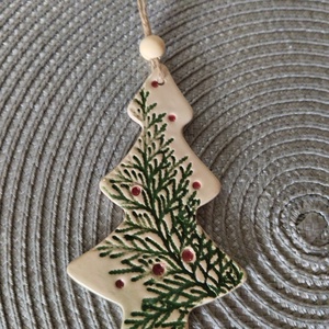 Kerámia fenyődísz - Meska.hu