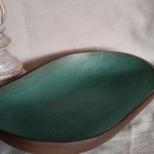 Kerámia kínáló tál ovális - otthon & életmód - konyhafelszerelés, tálalás - tálalás - kínálótál - Meska.hu