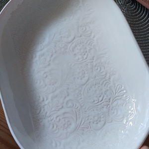 Kerámia kínáló tál ovális - Meska.hu