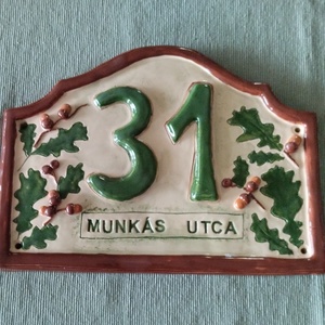 Házszám 3D tölgyes - Meska.hu