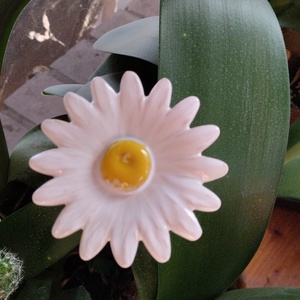 Kerámia virág margaréta  - otthon & életmód - virágdekoráció - virágok - szálas virág - Meska.hu