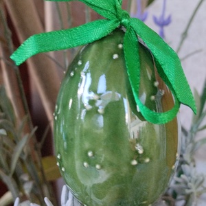 Kerámia hímes tojás , Otthon & Életmód, Dekoráció, Asztal és polc dekoráció, Asztaldísz, , MESKA