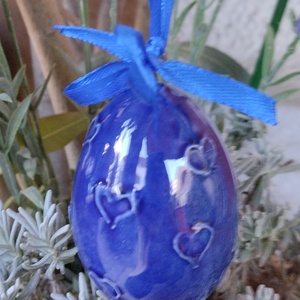 Kerámia hímes tojás  - otthon & életmód - dekoráció - asztal és polc dekoráció - asztaldísz - Meska.hu