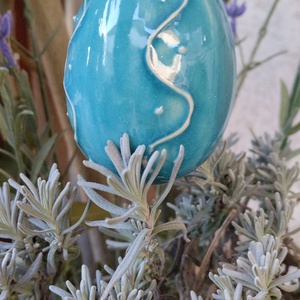 Kerámia hímes tojás , Otthon & Életmód, Dekoráció, Asztal és polc dekoráció, Asztaldísz, , MESKA