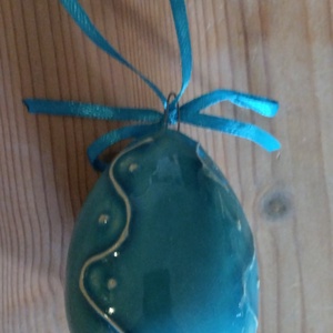 Kerámia hímes tojás  - otthon & életmód - dekoráció - asztal és polc dekoráció - asztaldísz - Meska.hu