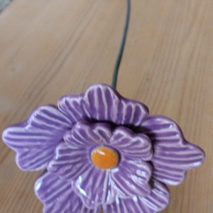 Kerámia virág dupla, Otthon & Életmód, Virágdekoráció, Virágok, Szálas virág, Kerámia, MESKA