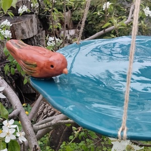 Kerámia madáritató  - otthon & életmód - ház & kert - kerti dísz - Meska.hu