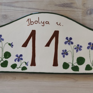 Házszám sík, ibolyás - Meska.hu