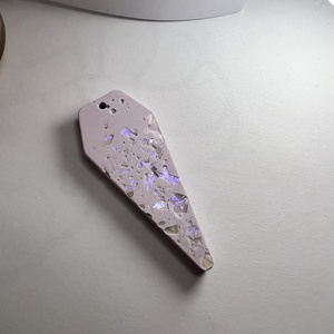 Egyedi, csillámpelyhes, halványlila nyaklánc, Esküvő, Ékszer, Nyaklánc, Mindenmás, MESKA