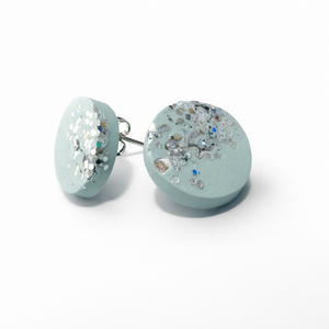 Világoskék, csillogó, egyedi fülbevalók, Esküvő, Ékszer, Fülbevaló, Mindenmás, MESKA